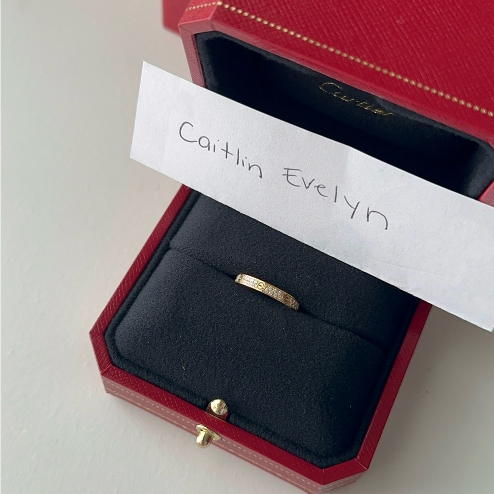 LOVE RING, MINI MODEL, PAVED - Picture 2 of 3